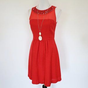 MAEVE ANTHROPOLOGIE Size 6 Red Dress Sleeveless